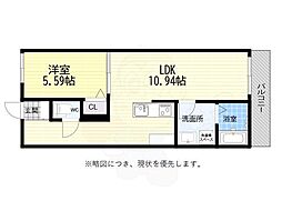 ティンガーラ須ヶ口 EAST 1LDKの間取図画像