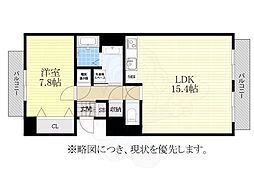 リバーサイド庄内 1LDKの間取図画像
