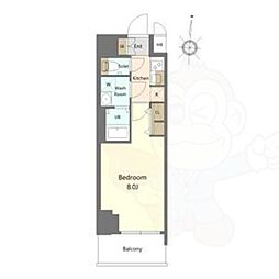 S-RESIDENCE高岳bresa(ブレサ) 1Kの間取図画像