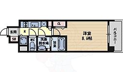 プレサンス錦ラウム 1Kの間取図画像