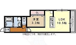 ハウス北原 1LDKの間取図画像