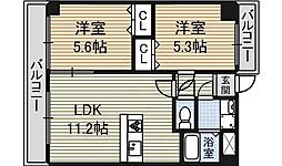 アンシャンテ車道 2LDKの間取図画像