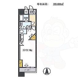 ロイジェント栄 ワンルームの間取図画像