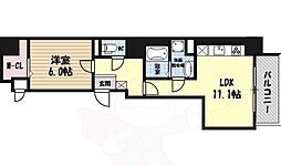 笹島アイサンメゾン 1LDKの間取図画像