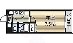 ハピネス公園前 1Kの間取図画像