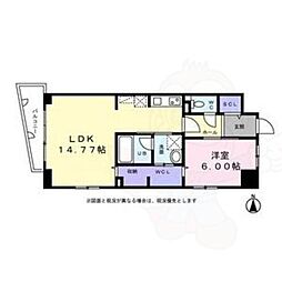 名駅南サクセス8 1LDKの間取図画像