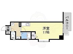 HF名駅北レジデンスWEST ワンルームの間取図画像