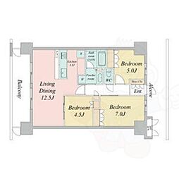 ラフィシア上前津 3LDKの間取図画像
