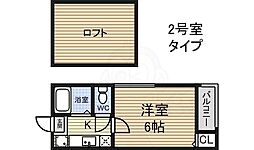 メイベール栄生 1Kの間取図画像