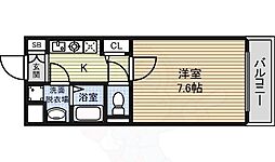 現代ハウス黄金 1Kの間取図画像