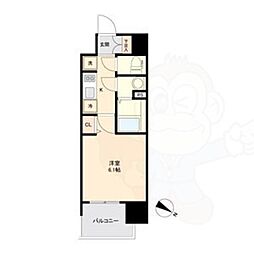 アステリ鶴舞トゥリア 1Kの間取図画像