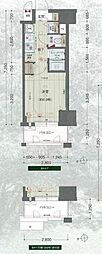 プレサンス鶴舞グリーンパーク ワンルームの間取図画像