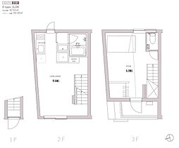 クアードロ中野サウス 2階1LDKの間取り