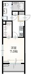 シエルコート上福岡 1Kの間取図画像
