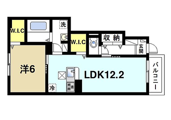 ルミエール ｜奈良県生駒市西松ケ丘(賃貸アパート1LDK・1階・48.61㎡)の写真 その2