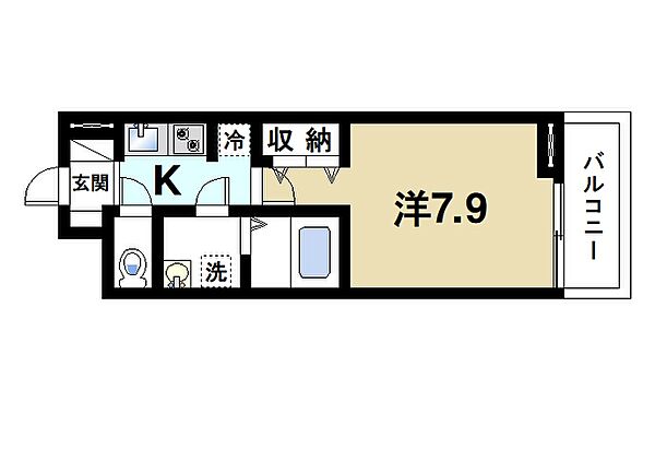 ラ・ルミエール ｜奈良県生駒市辻町(賃貸アパート1K・1階・26.09㎡)の写真 その2