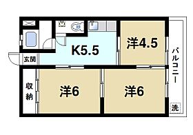 西栄マンション  ｜ 奈良県奈良市杉ヶ町（賃貸マンション3K・2階・46.00㎡） その2