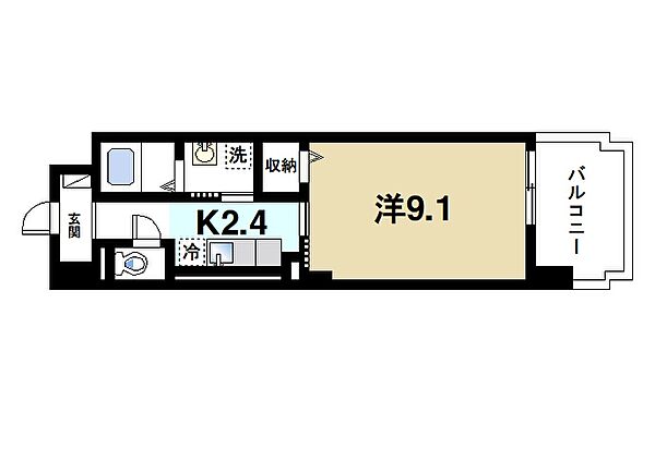 ヌーベル　エスポワール ｜奈良県奈良市四条大路2丁目(賃貸マンション1K・2階・30.96㎡)の写真 その2