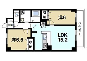 グリュックメゾン西大寺  ｜ 奈良県奈良市西大寺北町1丁目（賃貸マンション2LDK・5階・61.18㎡） その2