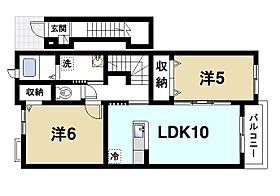 奈良県天理市西長柄町（賃貸アパート2LDK・2階・54.67㎡） その2