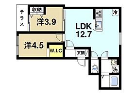 フォレ郡山  ｜ 奈良県大和郡山市筒井町（賃貸アパート2LDK・1階・45.69㎡） その2