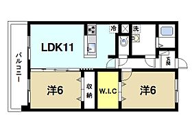 メゾン山崎  ｜ 奈良県生駒市山崎町（賃貸マンション2LDK・2階・57.08㎡） その2