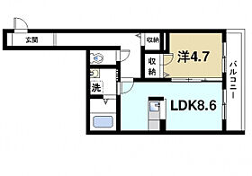 シャーメゾン富雄  ｜ 奈良県奈良市富雄北1丁目（賃貸マンション1LDK・2階・40.87㎡） その2