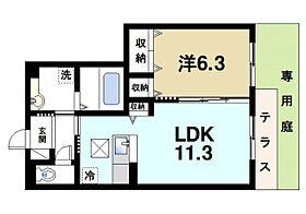 グランデ・フェリーチェR  ｜ 奈良県奈良市六条2丁目（賃貸アパート1LDK・1階・43.93㎡） その2