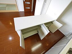 キッチンにもたっぷり収納があります