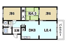 紀寺ハイムB  ｜ 奈良県奈良市南紀寺町3丁目（賃貸マンション3LDK・5階・70.87㎡） その2