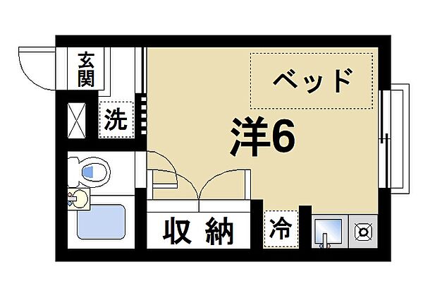 城戸ハイツ東棟 ｜奈良県奈良市東城戸町(賃貸アパート1R・1階・18.00㎡)の写真 その2