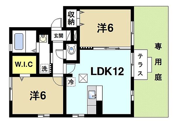 奈良県桜井市大字大福(賃貸アパート2LDK・1階・55.44㎡)の写真 その2