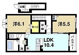 京都府木津川市加茂町里中門伝（賃貸アパート2LDK・2階・56.08㎡） その2