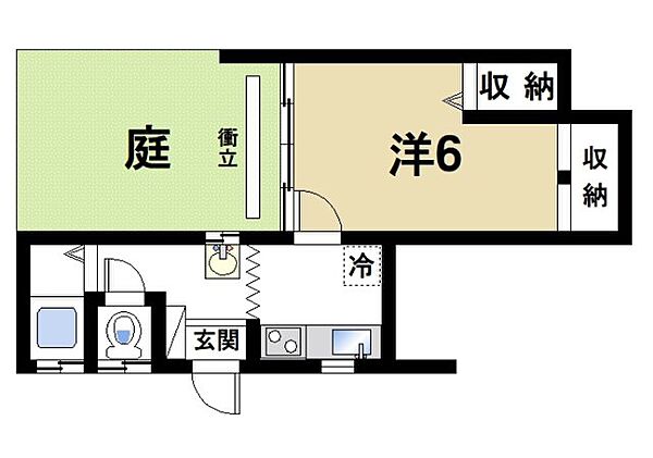 奈良県奈良市西包永町(賃貸アパート1K・1階・20.66㎡)の写真 その2