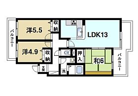 ユニーブル富雄  ｜ 奈良県奈良市富雄元町1丁目（賃貸マンション3LDK・2階・63.94㎡） その2