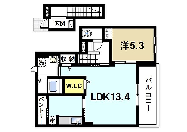 メゾン・アルバ ｜奈良県奈良市南京終町7丁目(賃貸アパート1LDK・2階・53.81㎡)の写真 その2