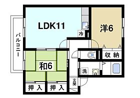 サニーハイツ・学園中  ｜ 奈良県奈良市学園中5丁目（賃貸アパート2LDK・2階・55.16㎡） その2