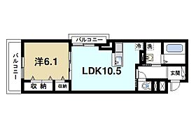 ブランドールα  ｜ 奈良県大和郡山市額田部北町（賃貸アパート1LDK・2階・41.88㎡） その1