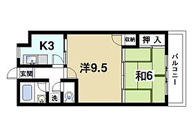 奈良県天理市田井庄町（賃貸マンション2K・4階・46.90㎡） その2