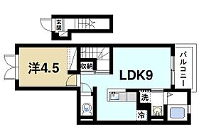 ウィンドミル　ヤマト  ｜ 奈良県大和郡山市北郡山町（賃貸アパート1LDK・2階・41.29㎡） その2