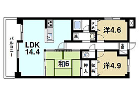 奈良県天理市指柳町（賃貸マンション3LDK・4階・64.82㎡） その2