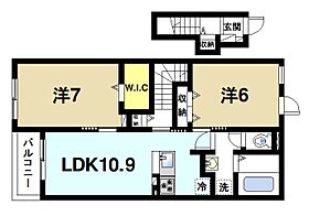 クラール北永井A  ｜ 奈良県奈良市北永井町353-1（賃貸アパート2LDK・2階・59.14㎡） その2