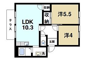 グリーンライフ平城C  ｜ 奈良県奈良市中山町（賃貸アパート2LDK・2階・46.00㎡） その2