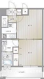エンクレスト中呉服 12階2Kの間取り