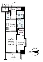 ネストピア博多シティ 1LDKの間取図画像