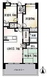 ベルメゾン西公園テラス 3LDKの間取図画像