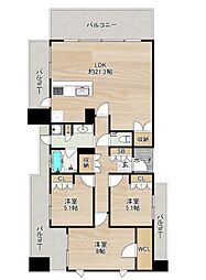 MJR六本松 3LDKの間取図画像