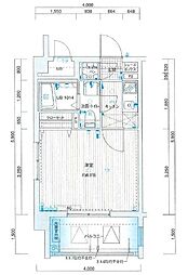 サヴォイグランデス 1Kの間取図画像