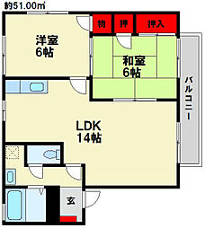 メイプルハイツ 2階