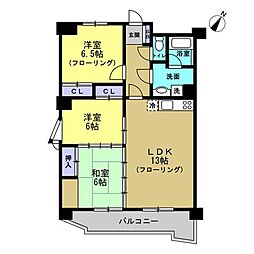 ルーチェ香住ヶ丘 3階3LDKの間取り